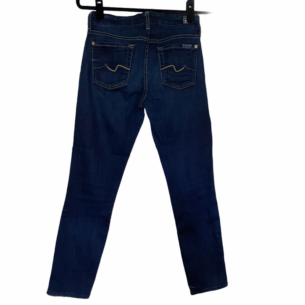 7 For All Mankind Kimmie Skinny Dark Wash Denim Jeans Size 26 - Picture 4 of 7